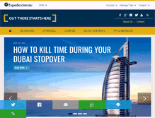Tablet Screenshot of blog.expedia.com.au